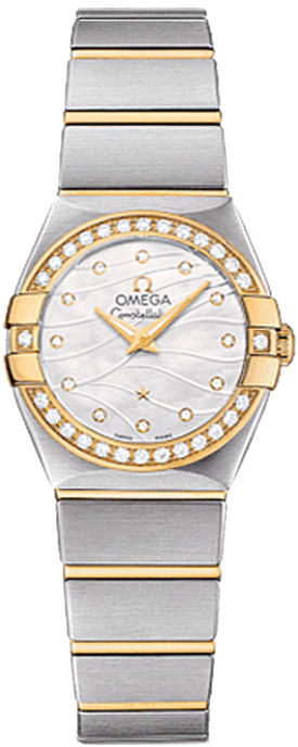Omega Constellation Watches Ladies Pearl White Battery Operated Quartz 12325246055011 Watch