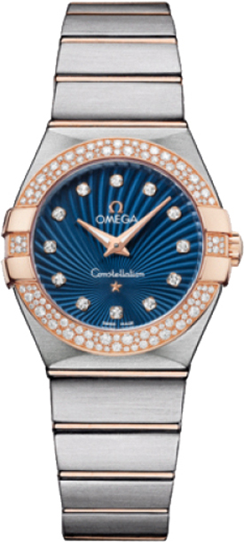 Omega Constellation Watches Blue Battery Operated Quartz 12325276053001 Watch