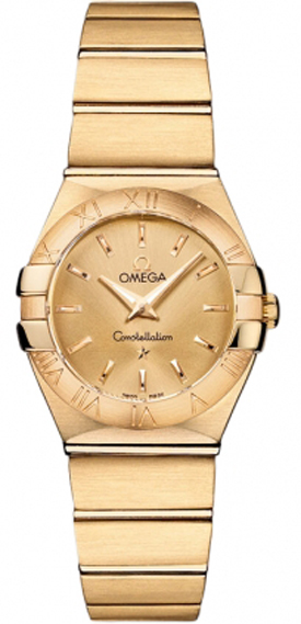 Omega Constellation Watches Ladies Gold Battery Operated Quartz 12350246008001 Watch