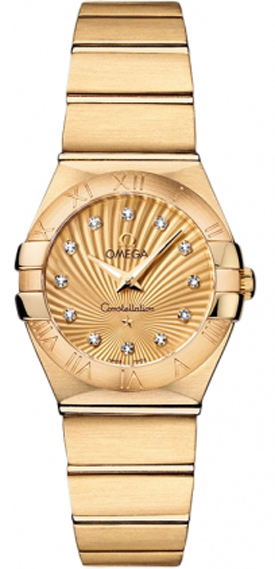 Omega Constellation Watches Ladies Gold Battery Operated Quartz 12350246058001 Watch