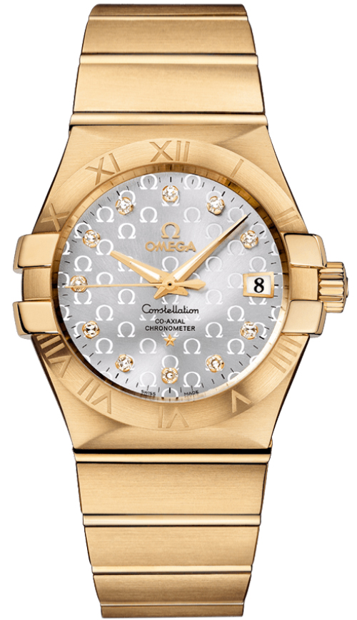 Omega Constellation Watches Mens Silver Self winding Automatic Chronometer 12350352052004 Watch