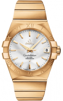 Omega Constellation Watches Mens Silver Self winding Automatic Chronometer 12350382102002 Watch