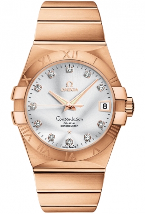 Omega Constellation Watches Mens Silver Self winding Automatic Chronometer 12350382152001 Watch