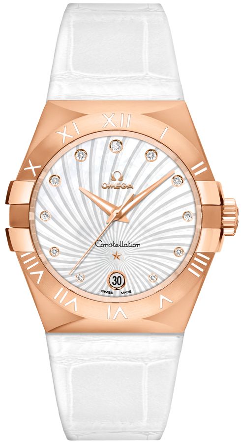 Omega Constellation Watches Ladies White Battery Operated Quartz 12353356052001 Watch
