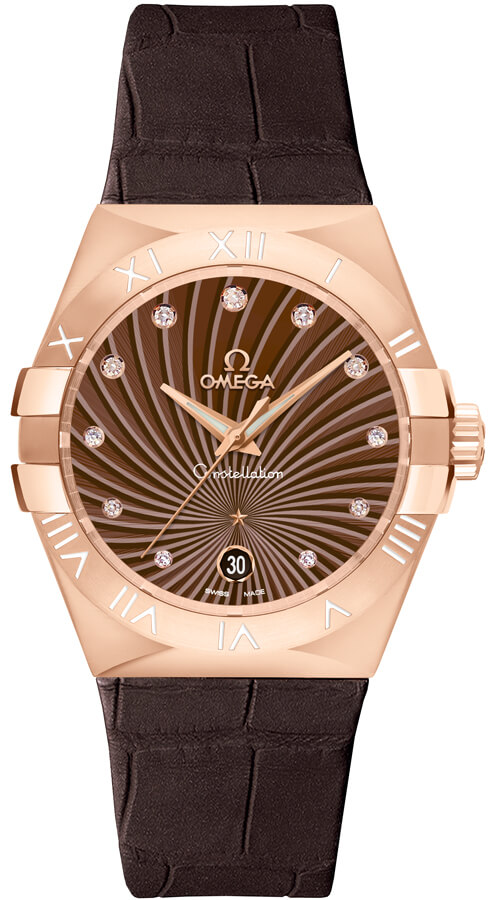 Omega Constellation Watches Ladies Brown Battery Operated Quartz 12353356063001 Watch