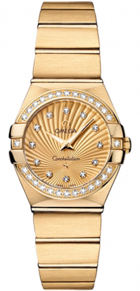 Omega Constellation Watches Ladies Gold Battery Operated Quartz 12355246058001 Watch