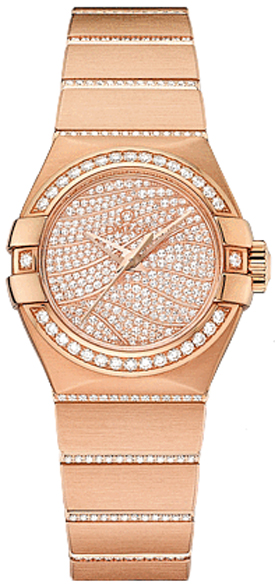 Omega Constellation Watches Ladies Diamond Pave Self winding Automatic 12355272055006 Watch