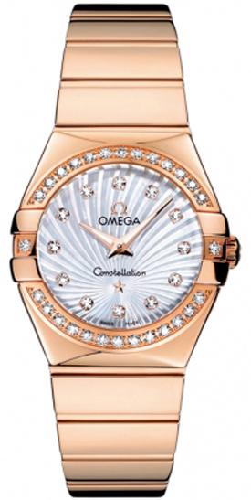 Omega Constellation Watches Ladies Pearl White Battery Operated Quartz 12355276055005 Watch