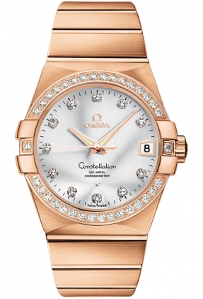 Omega Constellation Watches Mens Silver Self winding Automatic Chronometer 12355382152001 Watch
