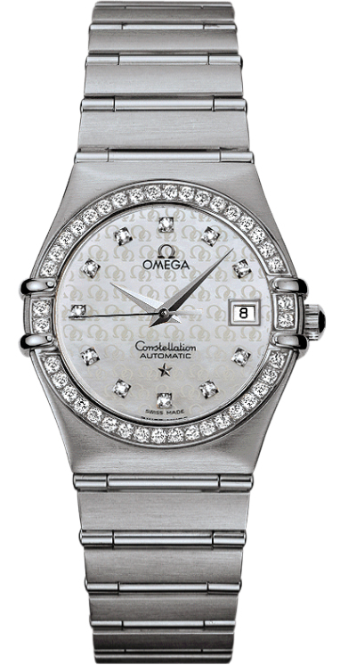 Omega Constellation Watches Ladies Mother of Pearl White Dial Set with Diamonds Self winding Automatic 14987500 Watch
