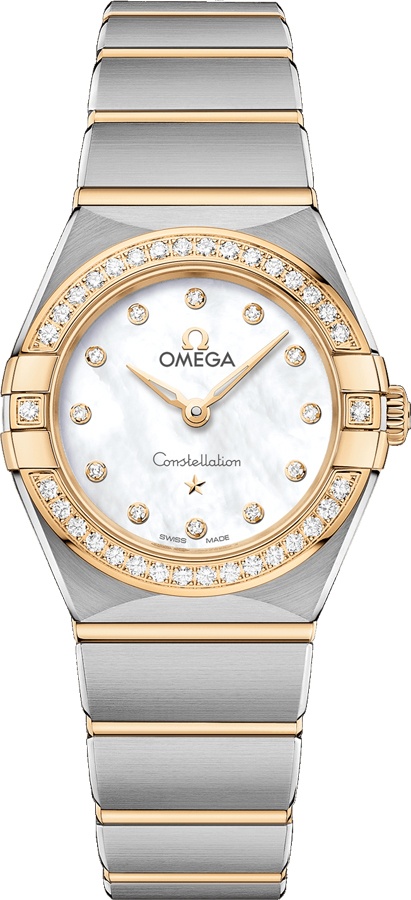 Omega Constellation Watches Ladies White Mother of Pearl Battery Operated Quartz 13125256055002 Watch