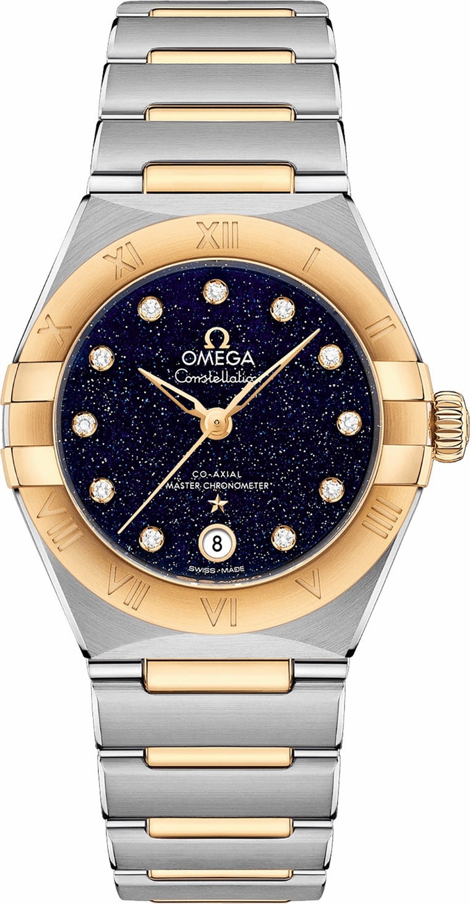 Omega Constellation Watches Ladies Blue Aventurine Glass Self winding Automatic Chronometer 13120292053001 Watch