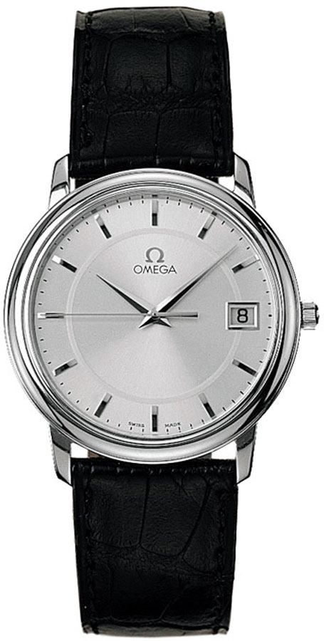 Omega De Ville Watches Mens Silver Battery Operated Quartz 48103101 Watch