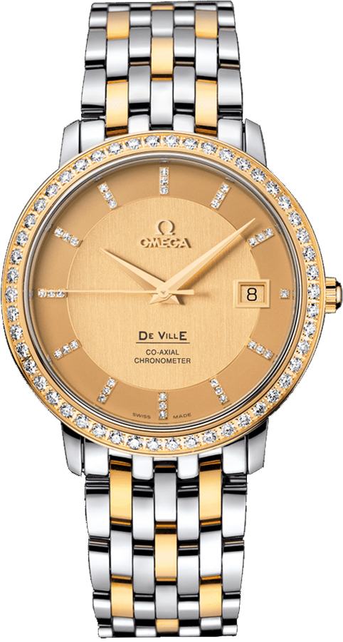Omega De Ville Watches Mens Champagne Self winding Automatic Chronometer 41325372058001 Watch