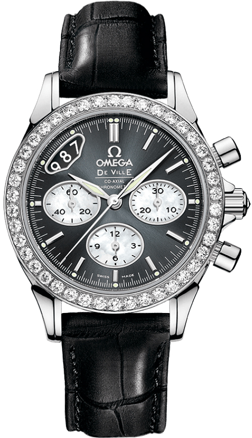 Omega De Ville Watches Ladies Grey Self winding Automatic Chronometer 42218355006001 Watch