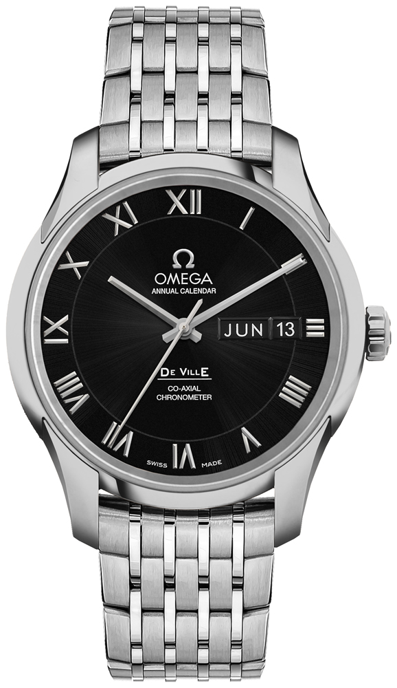 Omega De Ville Watches Mens TwoZone Black Self winding Automatic 43110412201001 Watch