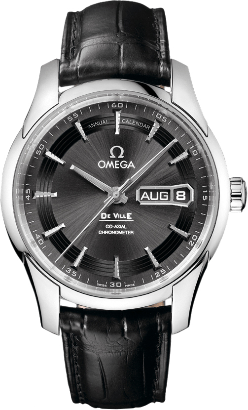 Omega De Ville Watches Mens Grey Self winding Automatic Chronometer 43133412206001 Watch