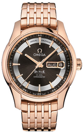 Omega De Ville Watches Mens Brown Self winding Automatic Chronometer 43160412213001 Watch