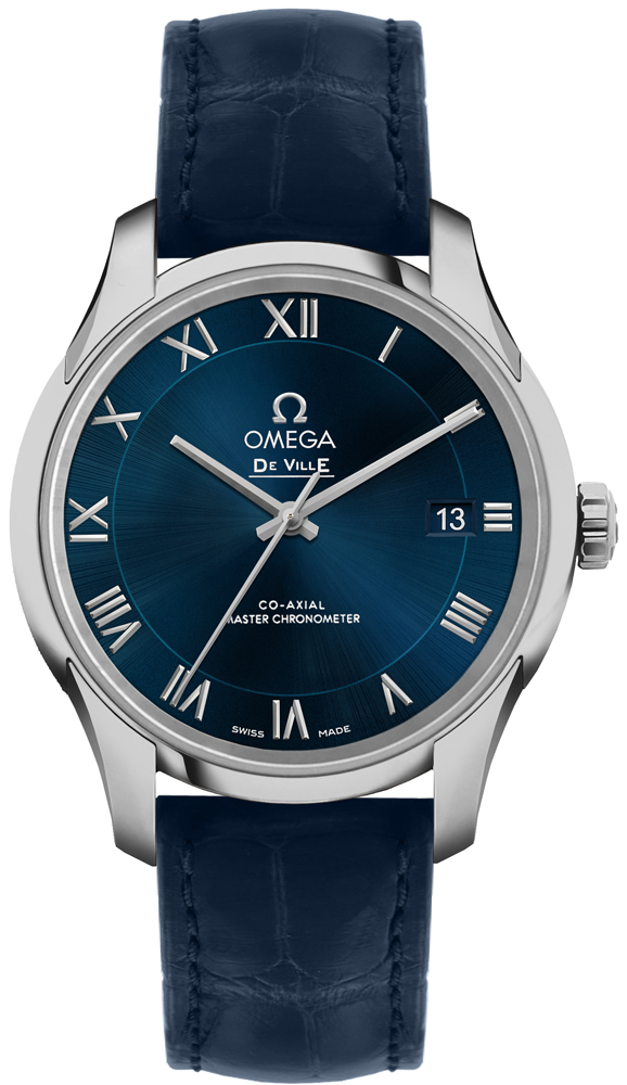 Omega De Ville Watches Mens Blue Self winding Automatic 43313412103001 Watch