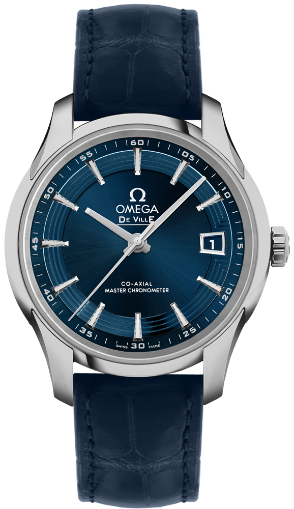 Omega De Ville Watches Mens Blue Self winding Automatic 43333412103001 Watch