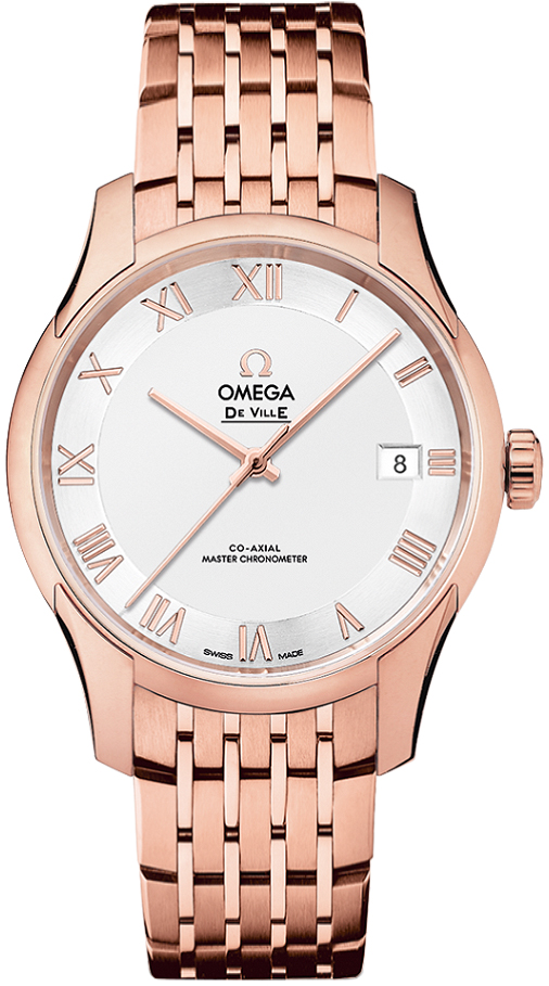 Omega De Ville Watches Mens Opaline Silver Self winding Automatic 43350412102001 Watch