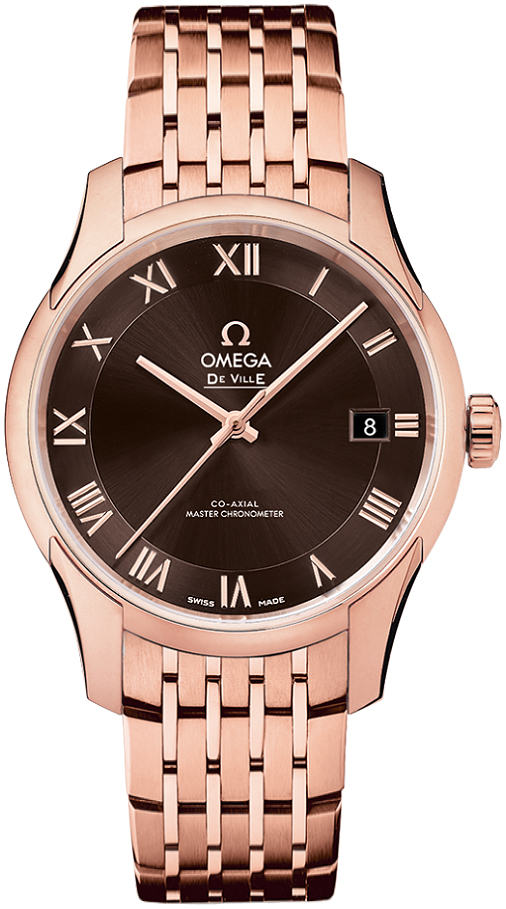 Omega De Ville Watches Mens Brown Self winding Automatic 43350412113001 Watch