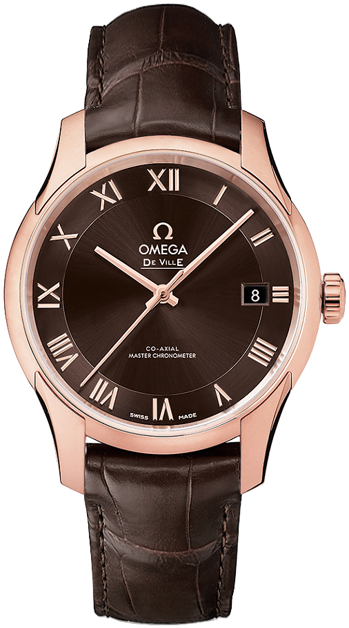 Omega De Ville Watches Mens Brown Self winding Automatic 43353412113001 Watch