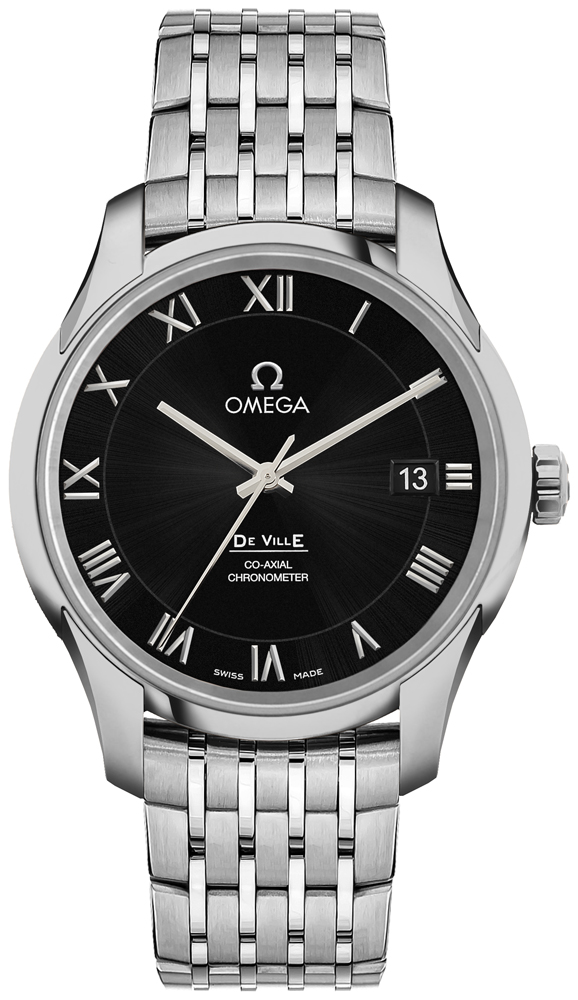 Omega De Ville Watches Mens Black Self winding Automatic 43110412101001 Watch