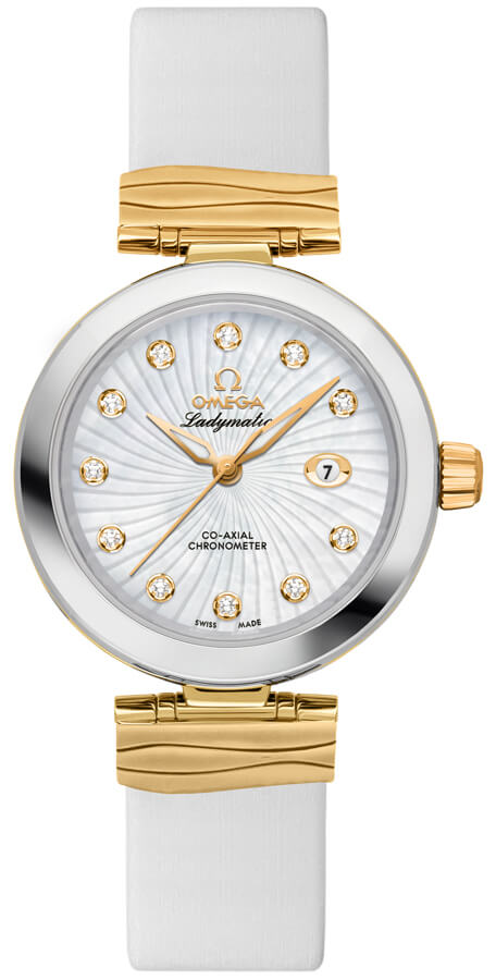 Omega De Ville Watches Ladies Pearl White Self winding Automatic 42522342055002 Watch