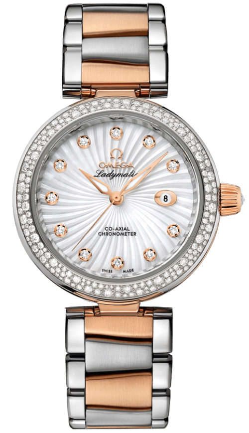 Omega De Ville Watches Ladies Pearl White Self winding Automatic Chronometer 42525342055001 Watch