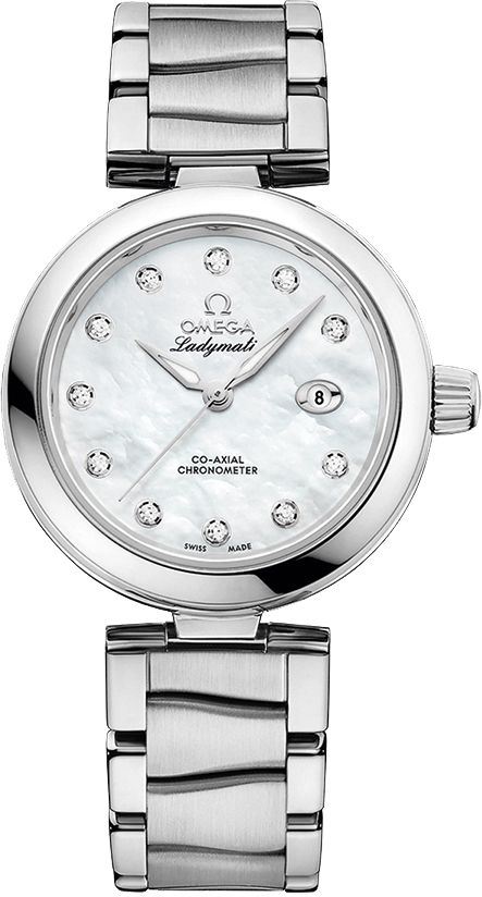 Omega De Ville Watches Ladies Pearl White Self winding Automatic 42530342055002 Watch