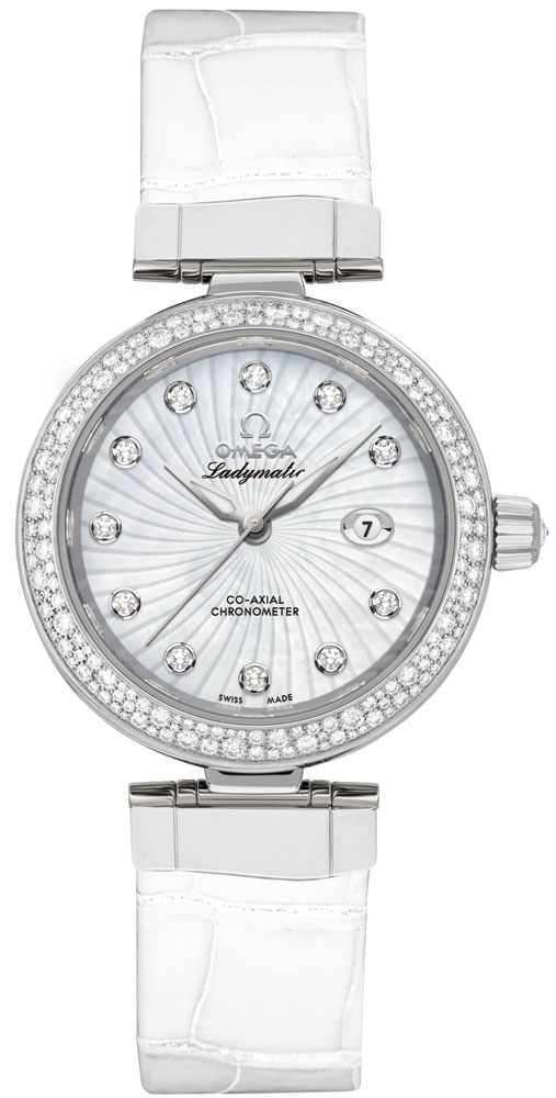 Omega De Ville Watches Ladies Pearl White Self winding Automatic 42538342055001 Watch