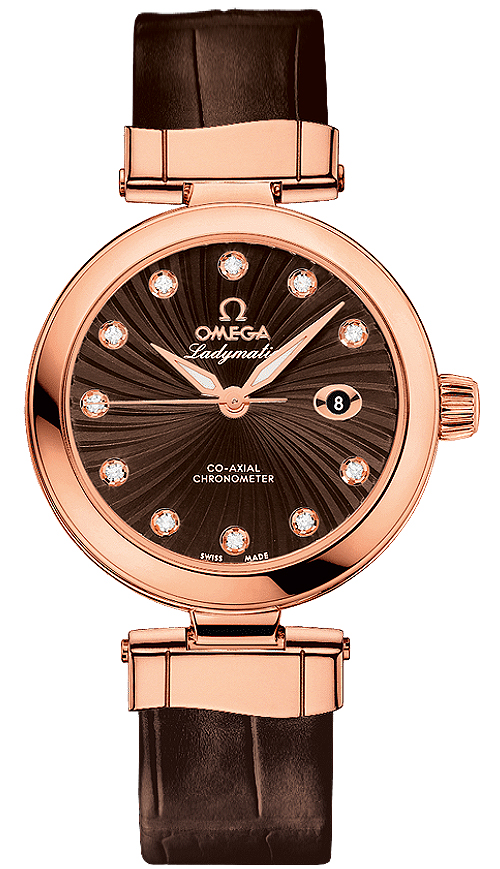 Omega De Ville Watches Ladies Brown Self winding Automatic Chronometer 42563342063001 Watch