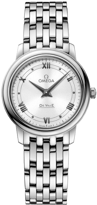 Omega De Ville Watches Ladies White Battery Operated Quartz 42410276004001 Watch