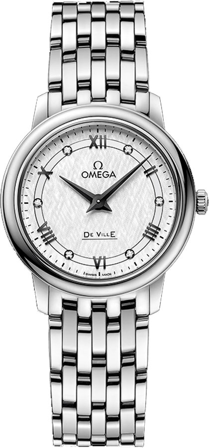 Omega De Ville Watches Ladies Silver Battery Operated Quartz 42410276052002 Watch