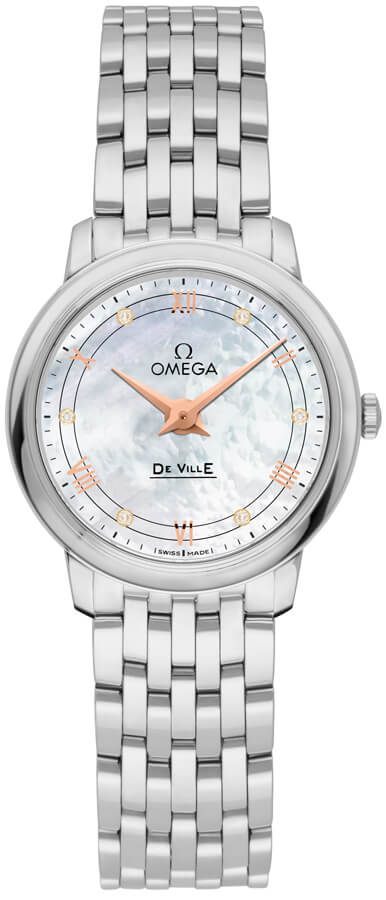 Omega De Ville Watches Ladies Pearl White Battery Operated Quartz 42410276055001 Watch