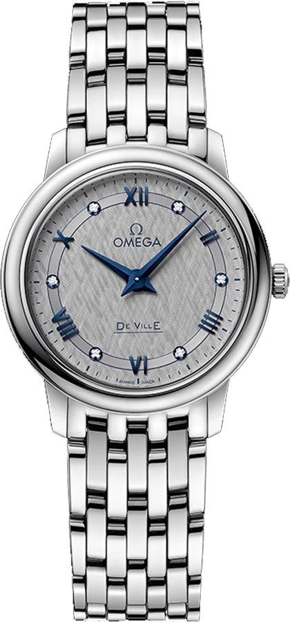 Omega De Ville Watches  Opaline Grey Dial with SilkLike Pattern Battery Operated Quartz 42410276056002 Watch