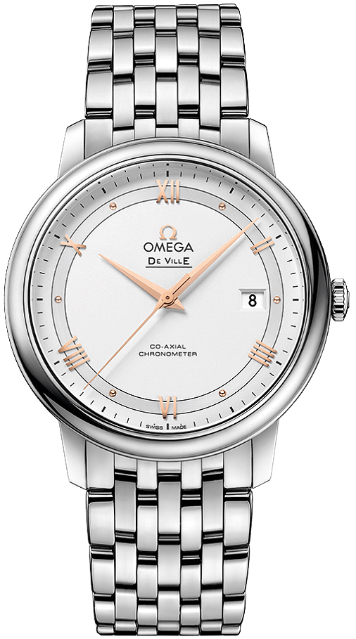 Omega De Ville Watches Mens Opaline Silver Self winding Automatic Chronometer 42410402002002 Watch