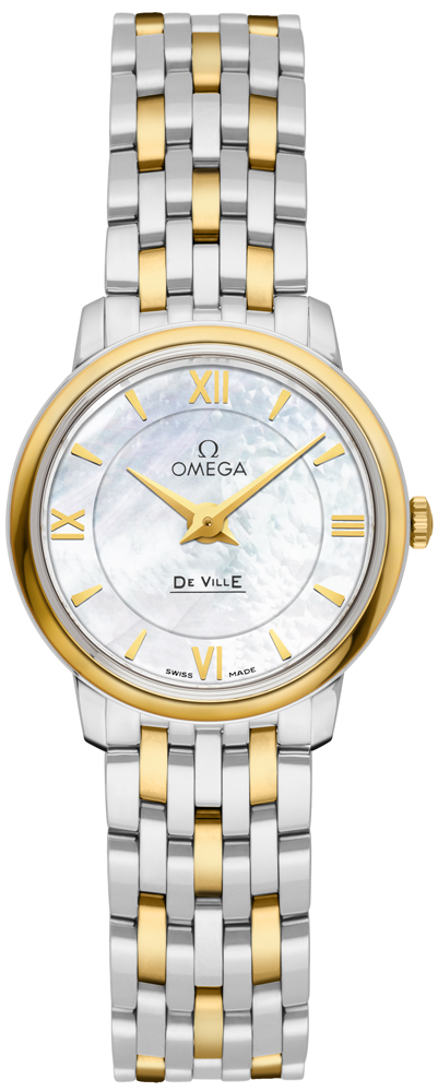 Omega De Ville Watches Ladies Mother of Pearl White Battery Operated Quartz 42420246005001 Watch