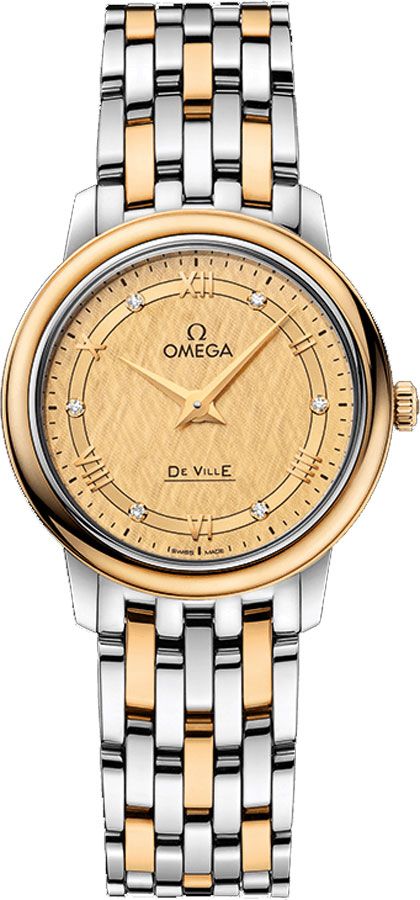 Omega De Ville Watches Ladies Champagne Battery Operated Quartz 42420276058004 Watch