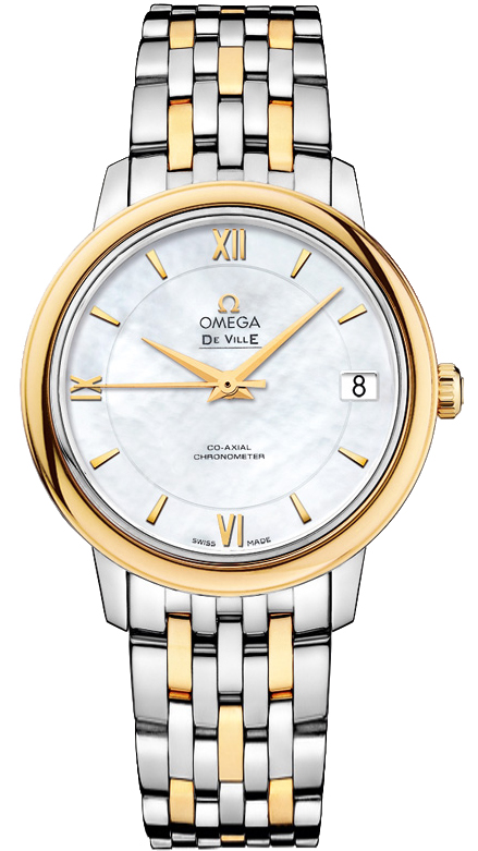 Omega De Ville Watches Ladies White Mother of Pearl 42420332005001 Watch