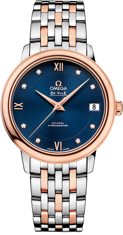Omega De Ville Watches Ladies Blue Self winding Automatic 42420332053001 Watch