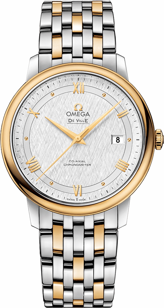 Omega De Ville Watches Mens White Opaline Silver Self winding Automatic Chronometer 42420402002001 Watch