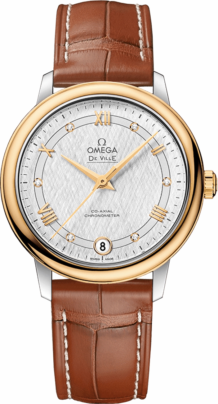Omega De Ville Watches Ladies White Opaline Silver Self winding Automatic 42423332052001 Watch