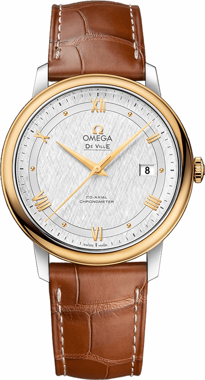 Omega De Ville Watches Mens White Opaline Silver Self winding Automatic Chronometer 42423402002001 Watch