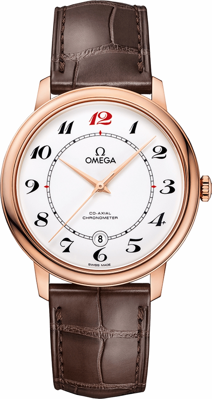 Omega De Ville Watches Mens Enamel White Self winding Automatic Chronometer 42453402004004 Watch