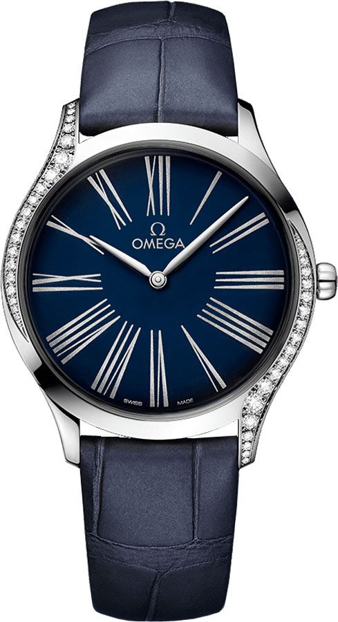 Omega De Ville Watches Ladies Lacquered Blue Battery Operated Quartz 42818366003001 Watch
