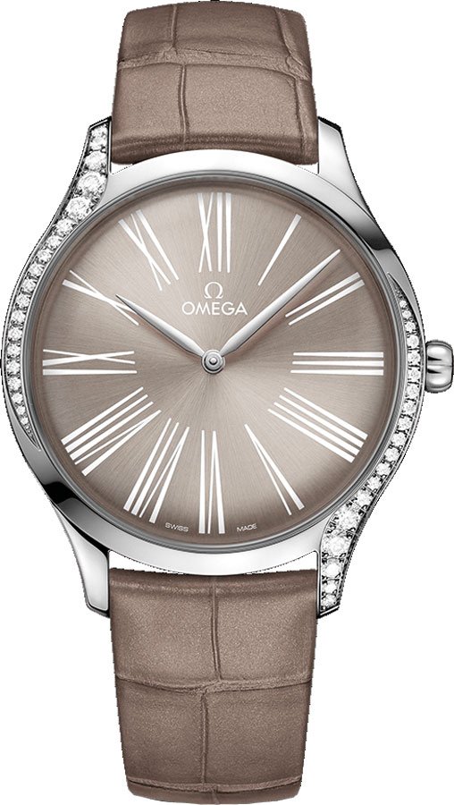 Omega De Ville Watches Ladies Lacquered Taupe Brown Battery Operated Quartz 42818396013001 Watch