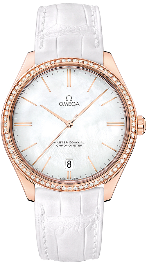 Omega De Ville Watches Ladies White Mother of Pearl Manual Winding 43258402105001 Watch