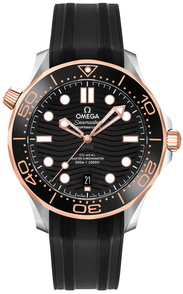 Omega Seamaster Watches Mens Black Self winding Automatic Chronometer 21022422001002 Watch
